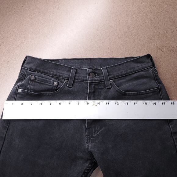 Levi's 505 Jeans Men 29x30 Black Straight Leg Grunge 90s Minimalist Casual Retro - Picture 11 of 14